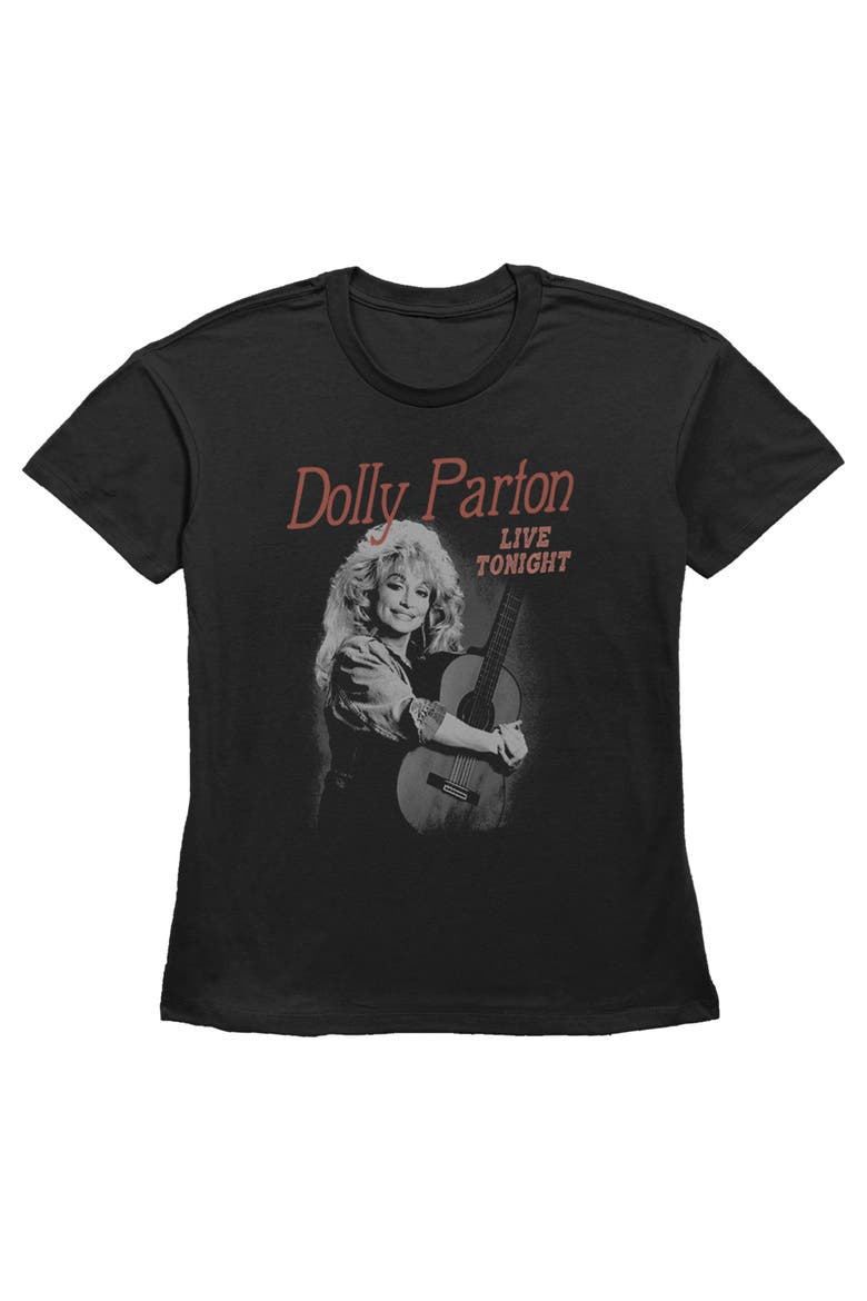 Women's Live Tonight Photoshoot Short Sleeve T-Shirt, Main, color, Black