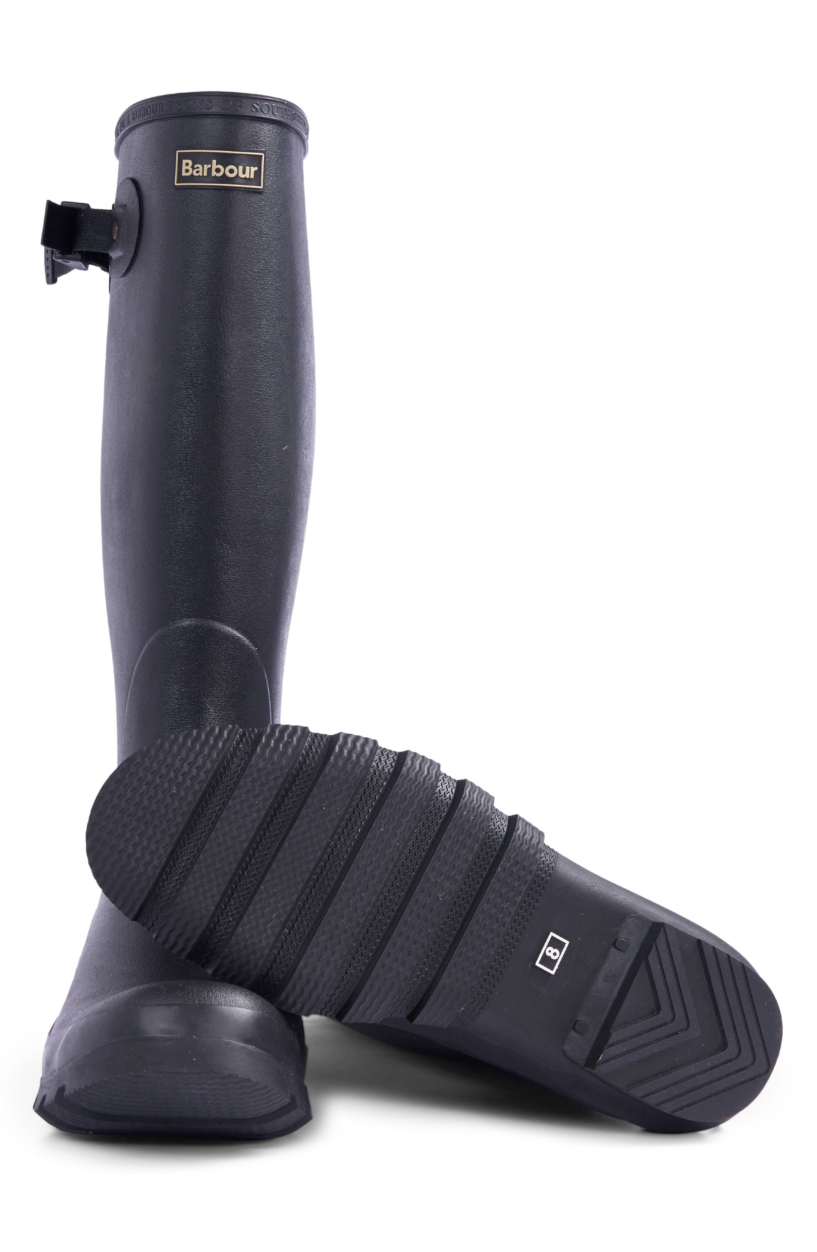 Barbour Bede Rain Boot, Alternate, color, Black