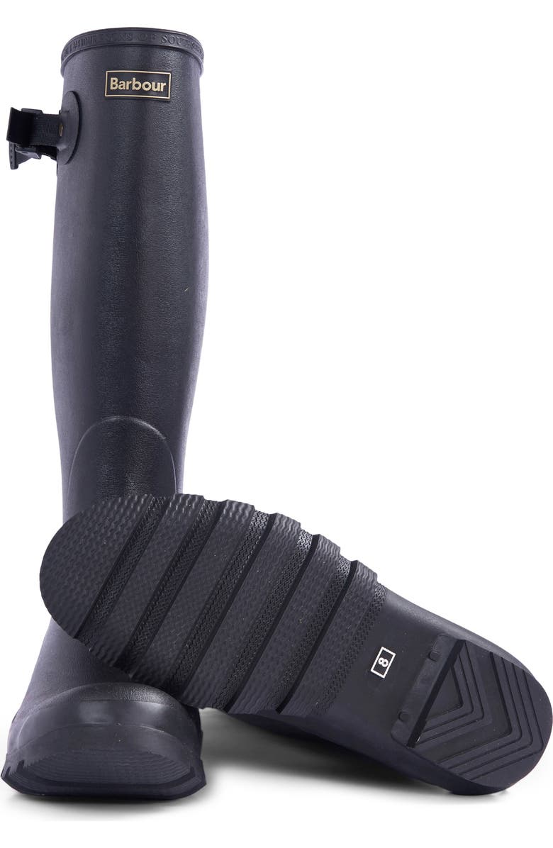 Barbour Bede Rain Boot, Alternate, color, Black