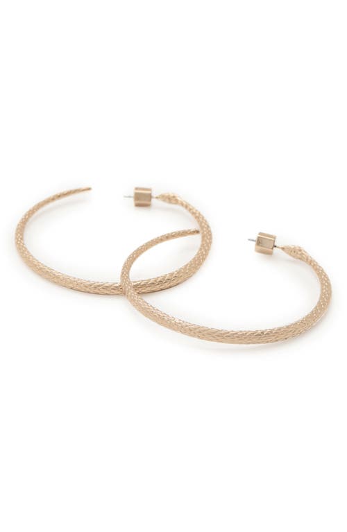 Shop Allsaints Serpentine Hoop Earrings In Warm Brass