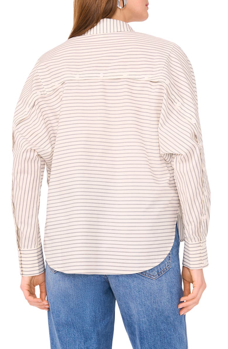 Parker The Jordan Button Yoke Button-Down Shirt, Alternate, color, Ivory/ Classic Navy