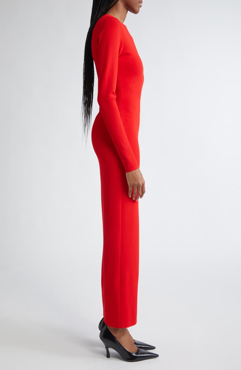 Stella McCartney Miracle Long Sleeve Compact Knit Dress, Alternate, color, Lipstick Red
