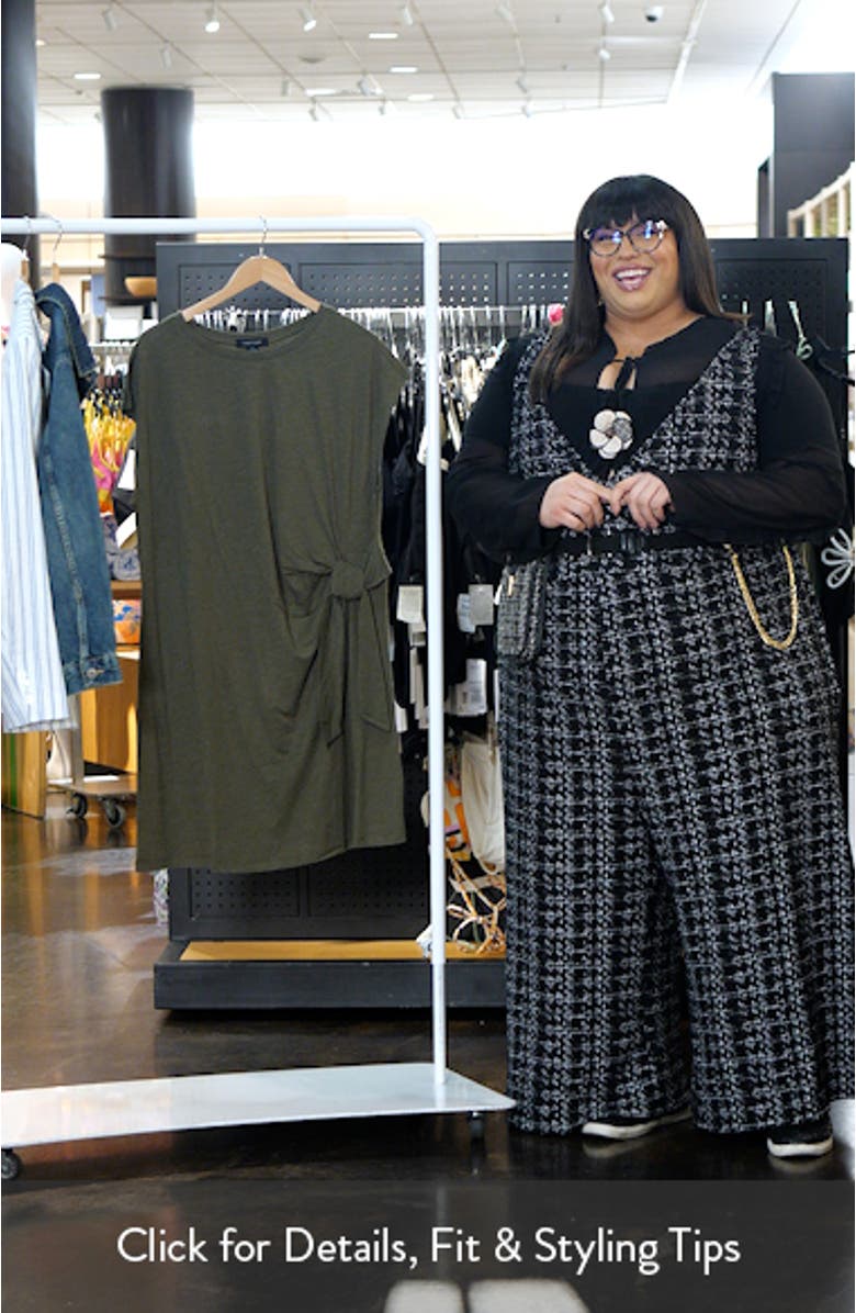 Side Tie Organic Cotton Blend T-Shirt Dress, sales video thumbnail