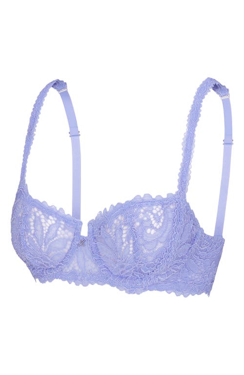 Savage X Fenty Romantic Corded Lace Unlined Underwire Bra In Purple Prism