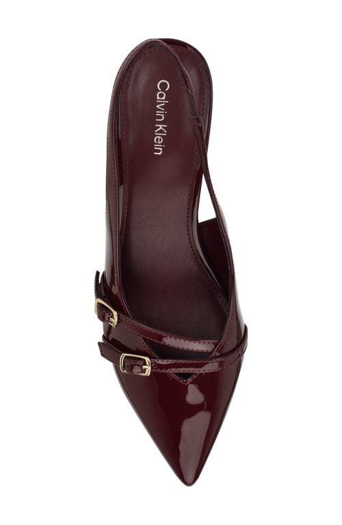 Calvin Klein Dazea Slingback Kitten Heel Pump In Red
