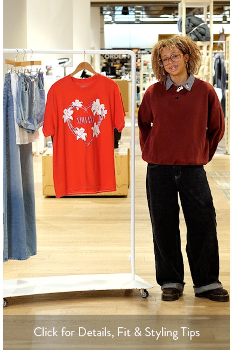 Nirvana Heart Shaped Cotton Graphic T-Shirt video