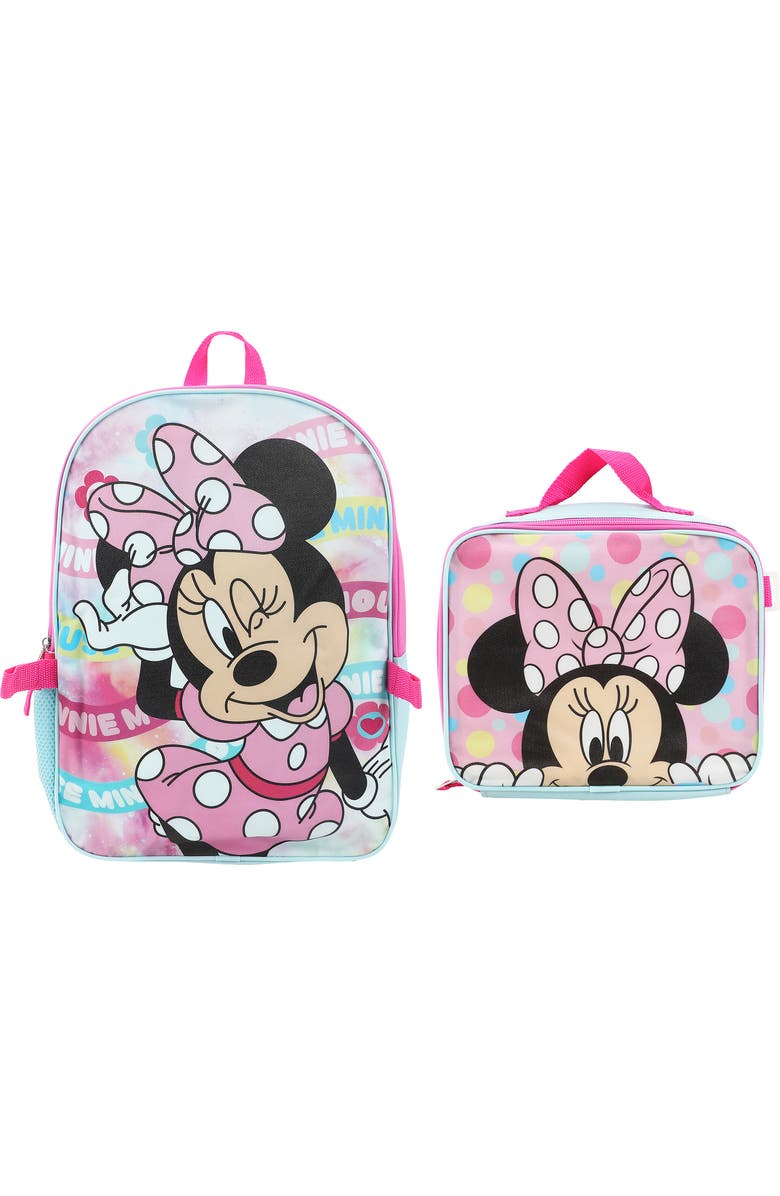 BIOWORLD Kids' Minnie Mouse Backpack with Lunch Bag, Alternate, color,