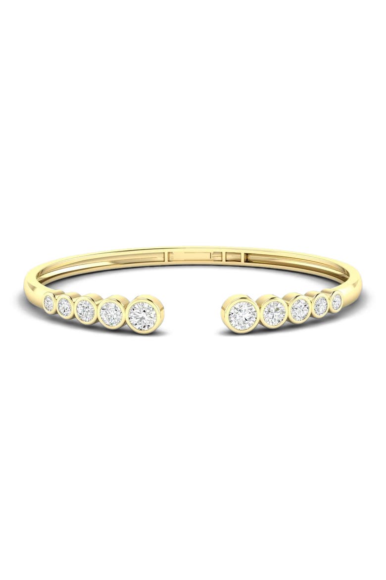 Bezel Cuff Bracelet Lab Diamond in 14K Gold, Main, color, Yellow Gold