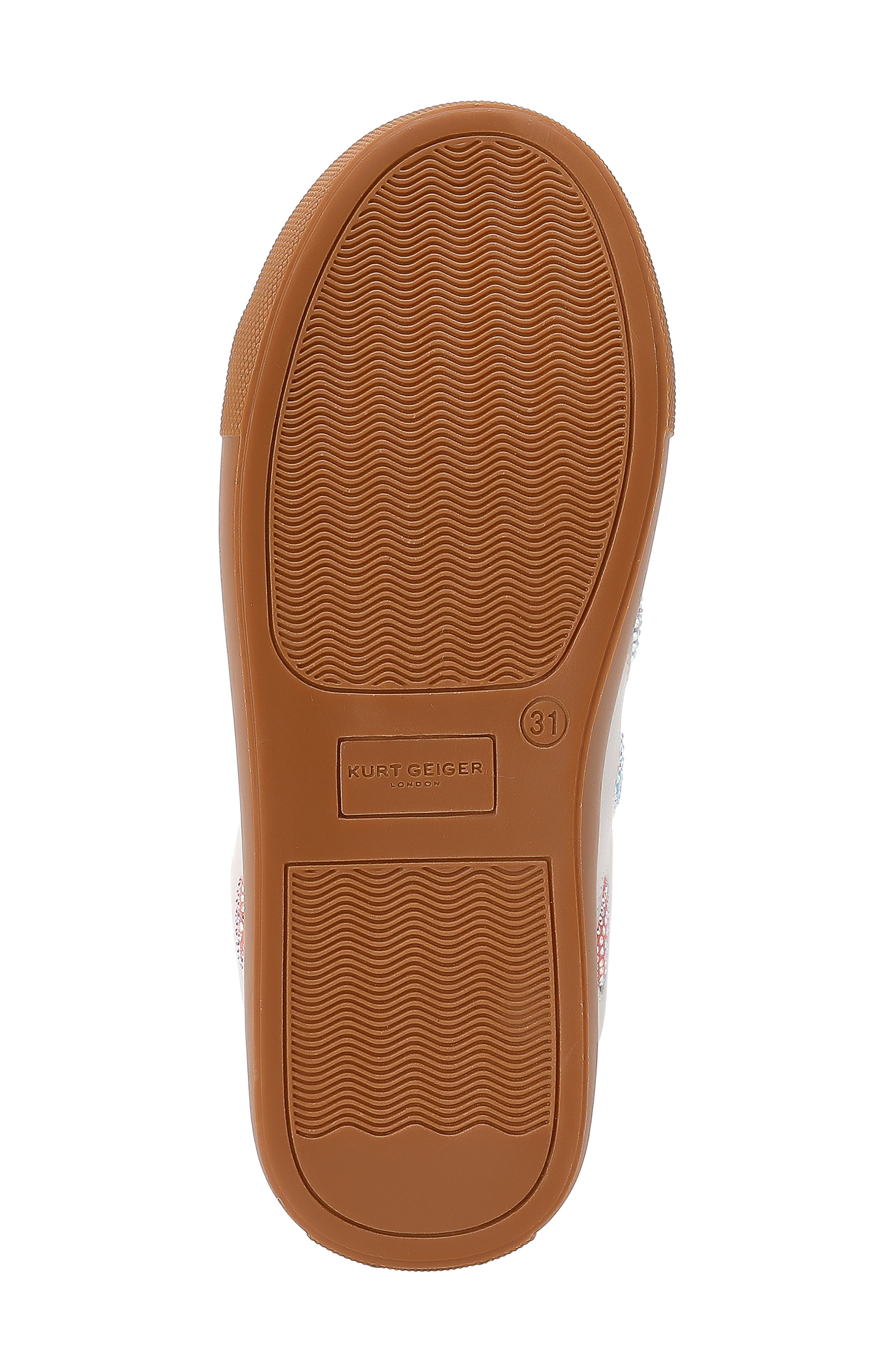 Kurt Geiger London Kids' Mini Lane Love Crystal Heart Sneaker, Alternate, color, Rainbow