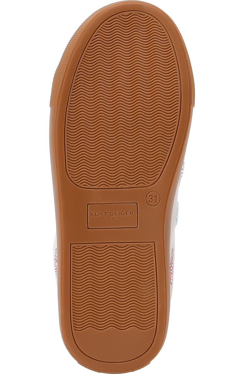 Kurt Geiger London Kids' Mini Lane Love Crystal Heart Sneaker, Alternate, color, Rainbow