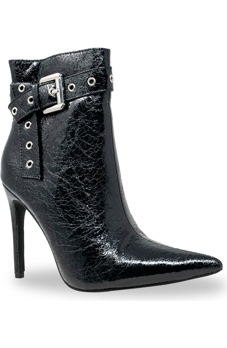 CHASE AND CHLOE Grommet Buckle Pointed Toe Bootie, Main, color,