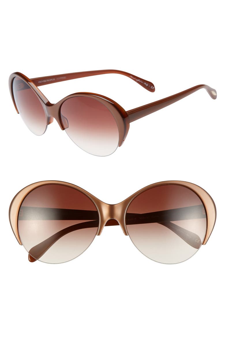 'Colline' 59mm Sunglasses, Main, color, LIGHT BROWN