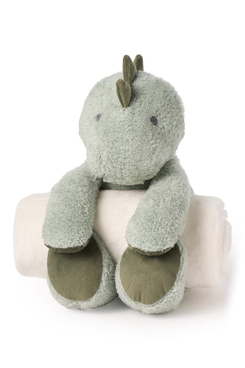 Dinosaur Bedtime Huggie Plush Toy, Main, color, SAGE GREEN