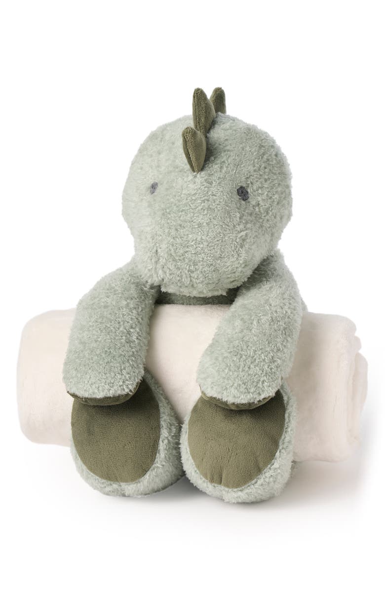 Elegant Baby Dinosaur Bedtime Huggie Plush Toy, Main, color, Sage Green