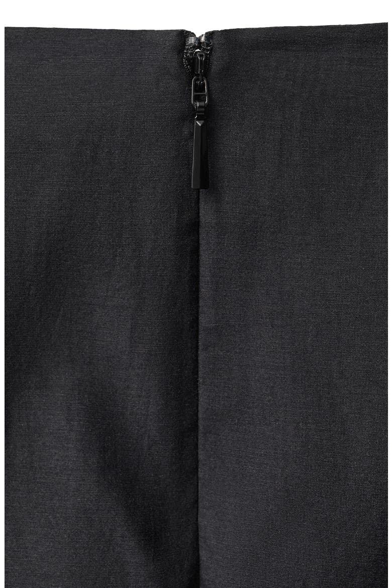 Semisheer Cotton & Silk Midi Skirt, Alternate, color, BLACK