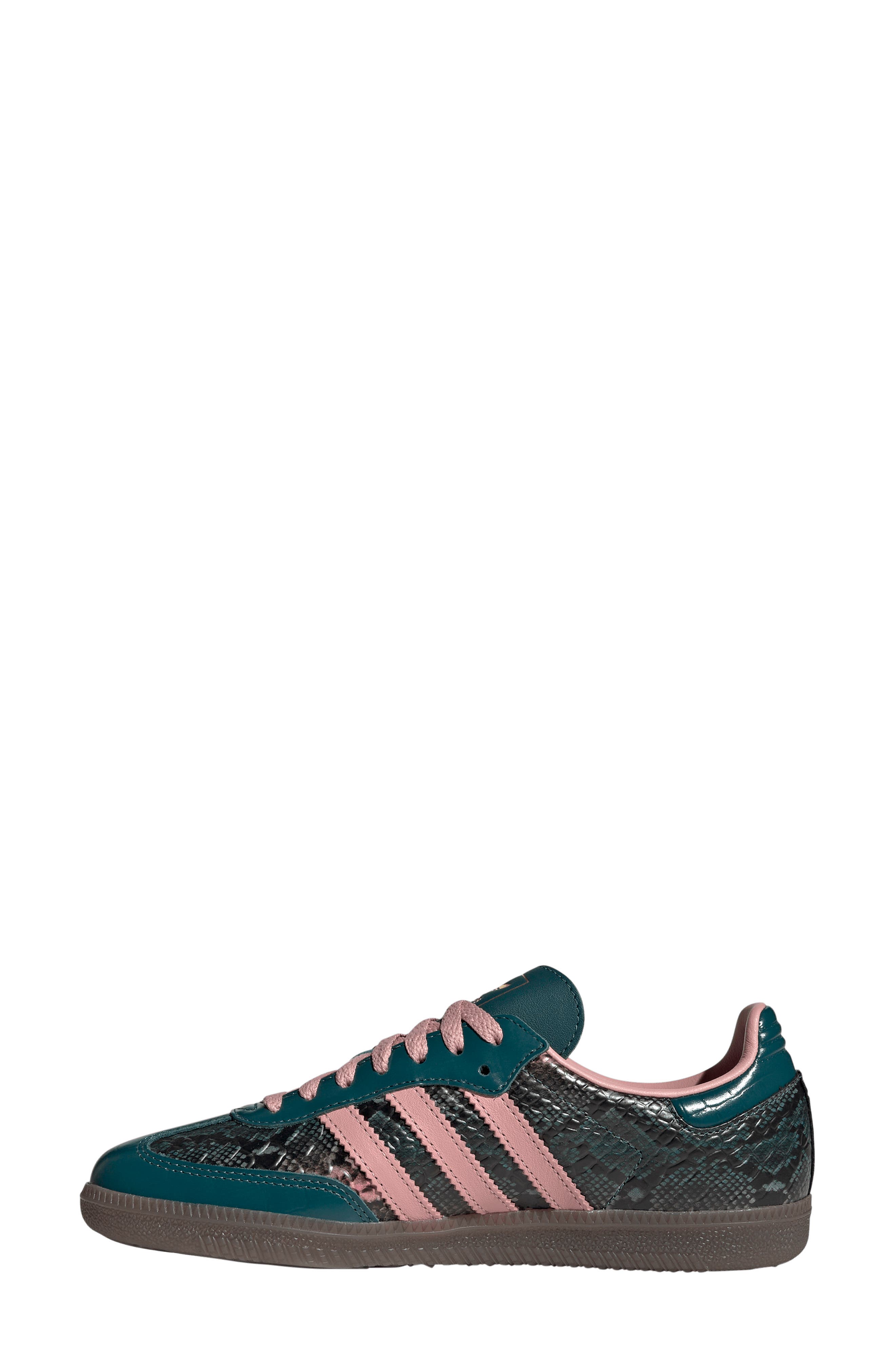 Samba OG Leather Sneaker, Alternate, color, RICH GREEN/ MAUVE/ GOLD