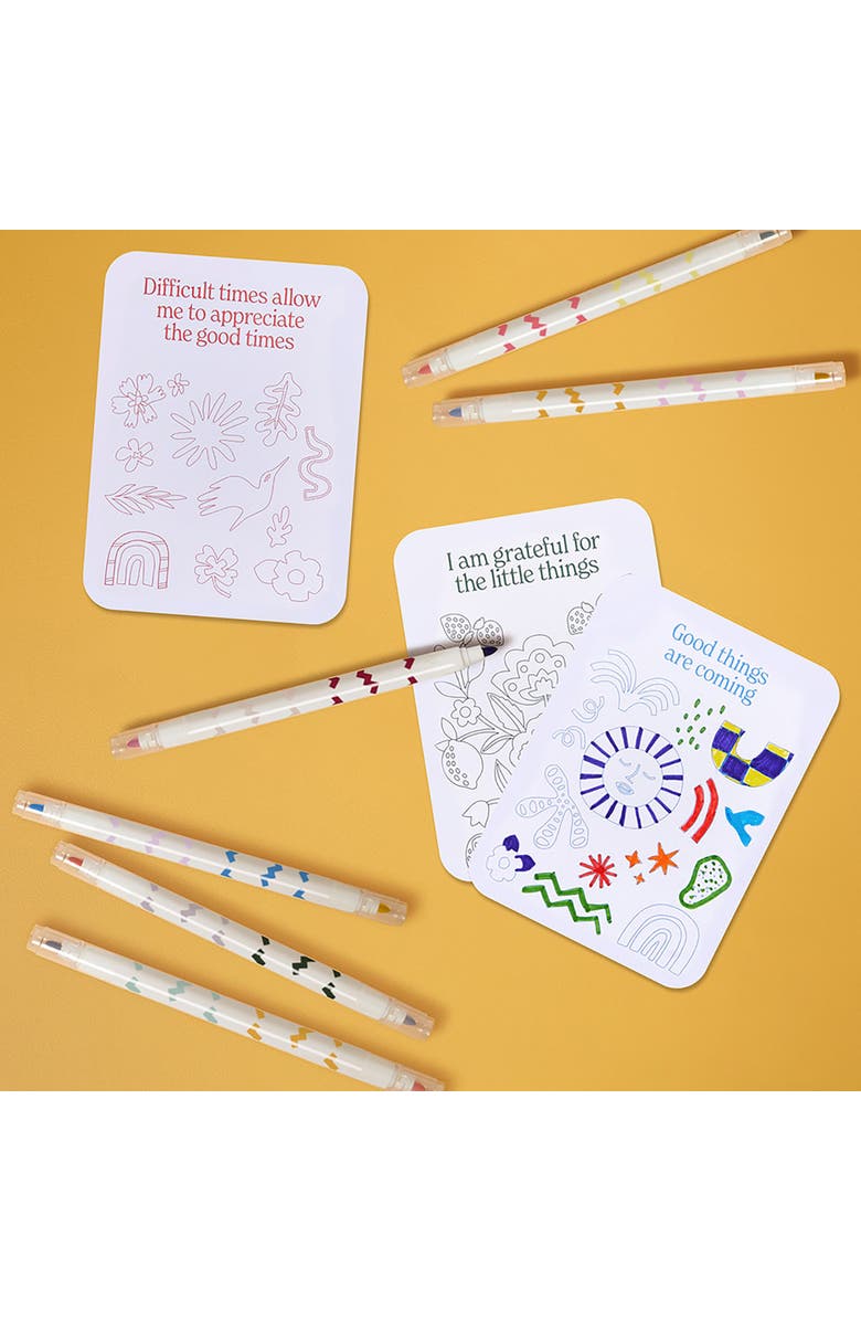 Journey of Something Color Your Own Affirmation Cards, Mindfulness Art Kit, Alternate, color,