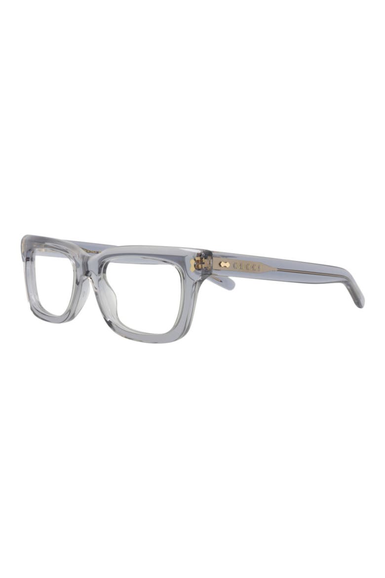 52mm Rectangular Optical Glasses, Alternate, color, GREY GREY TRANSPARENT