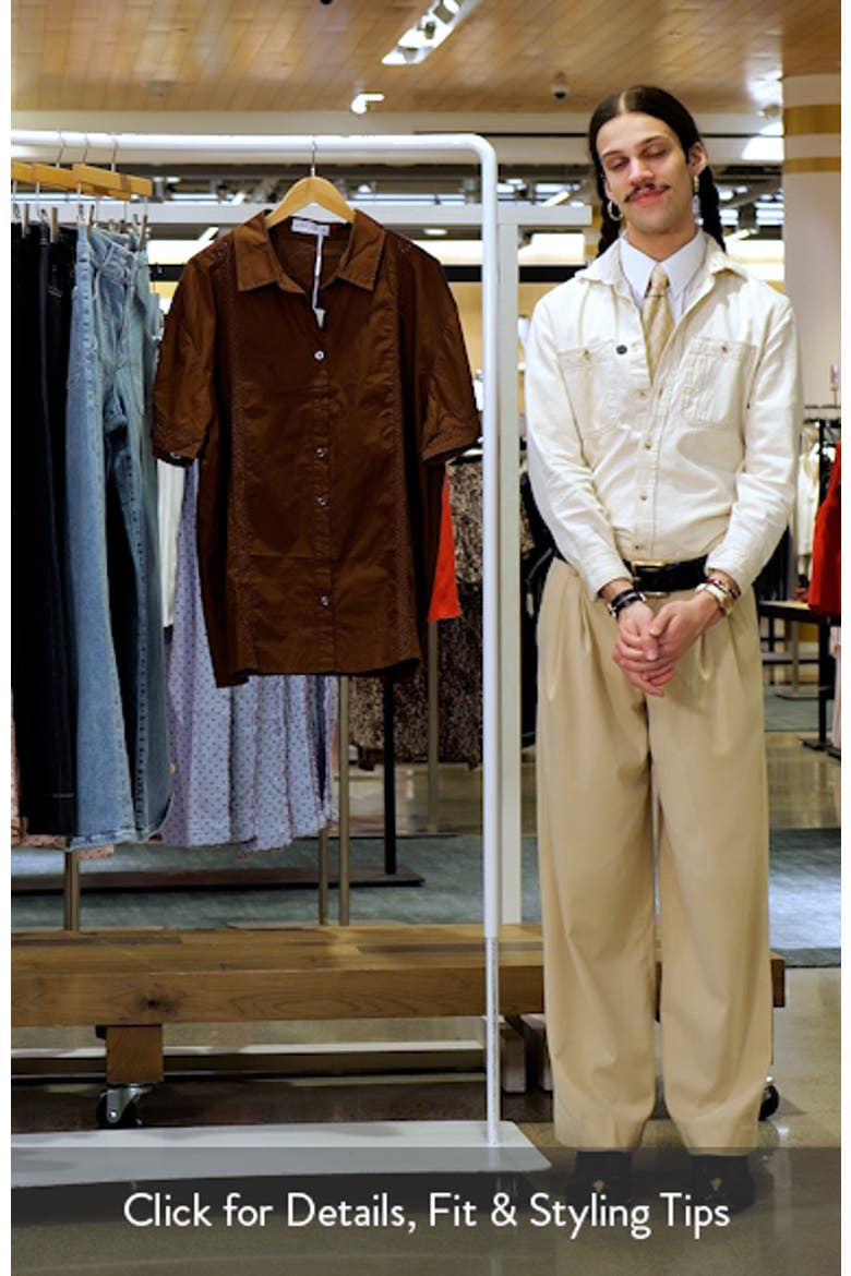 Austin Eyelet Trim Short Sleeve Cotton Button-Up Shirt video