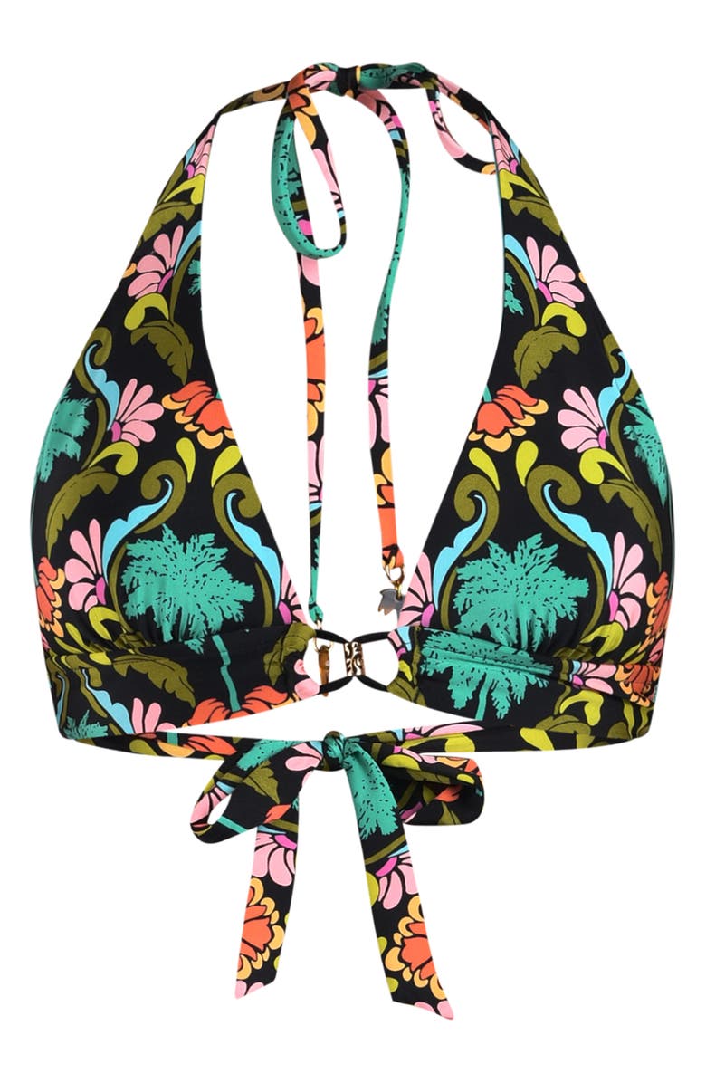 Sunshine 79 Mirage Banded Bikini Top, Alternate, color, Black Multi