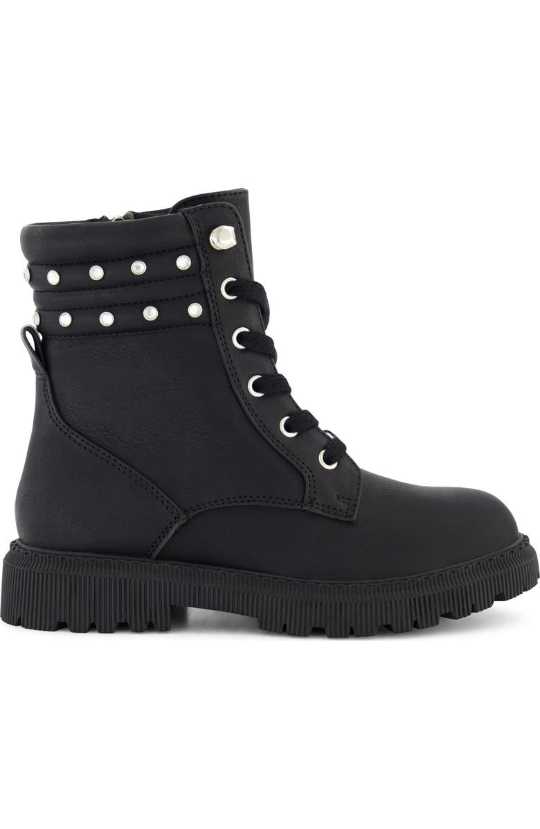 DKNY Kids' Ava Embellished Lug Sole Boot, Alternate, color, Black