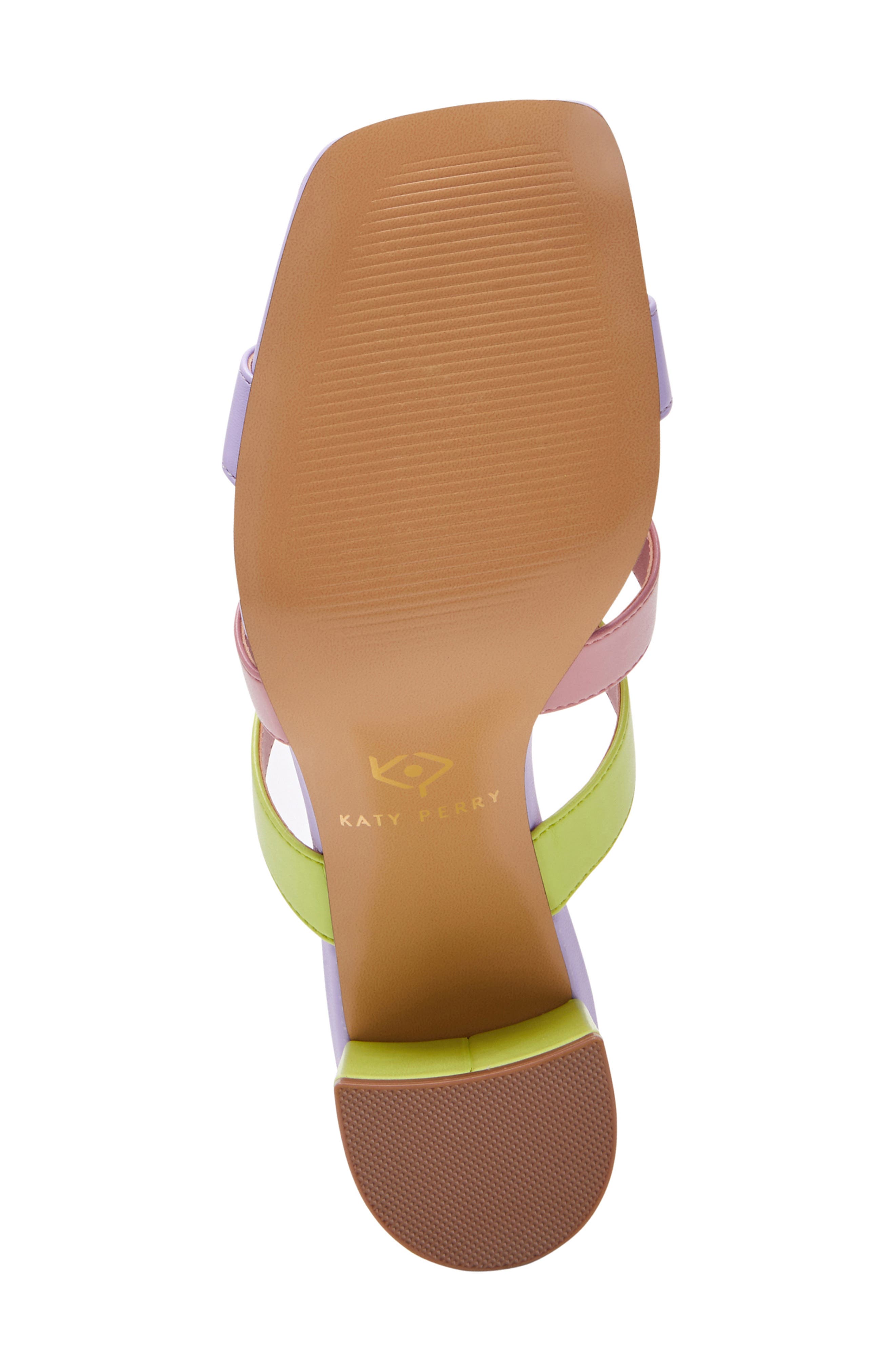 The Bow Sandal, Alternate, color, PURPLE/ PINK/ CELERY