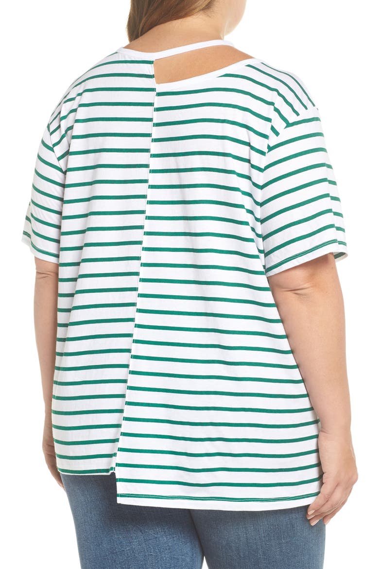 Stripe Remix Tee, Alternate, color, GREEN ULTRA TINA STRIPE