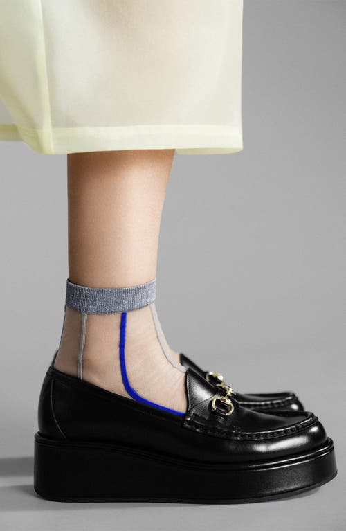 Hansel From Basel Grand Slam Sheer Short Crew Socks In Gray