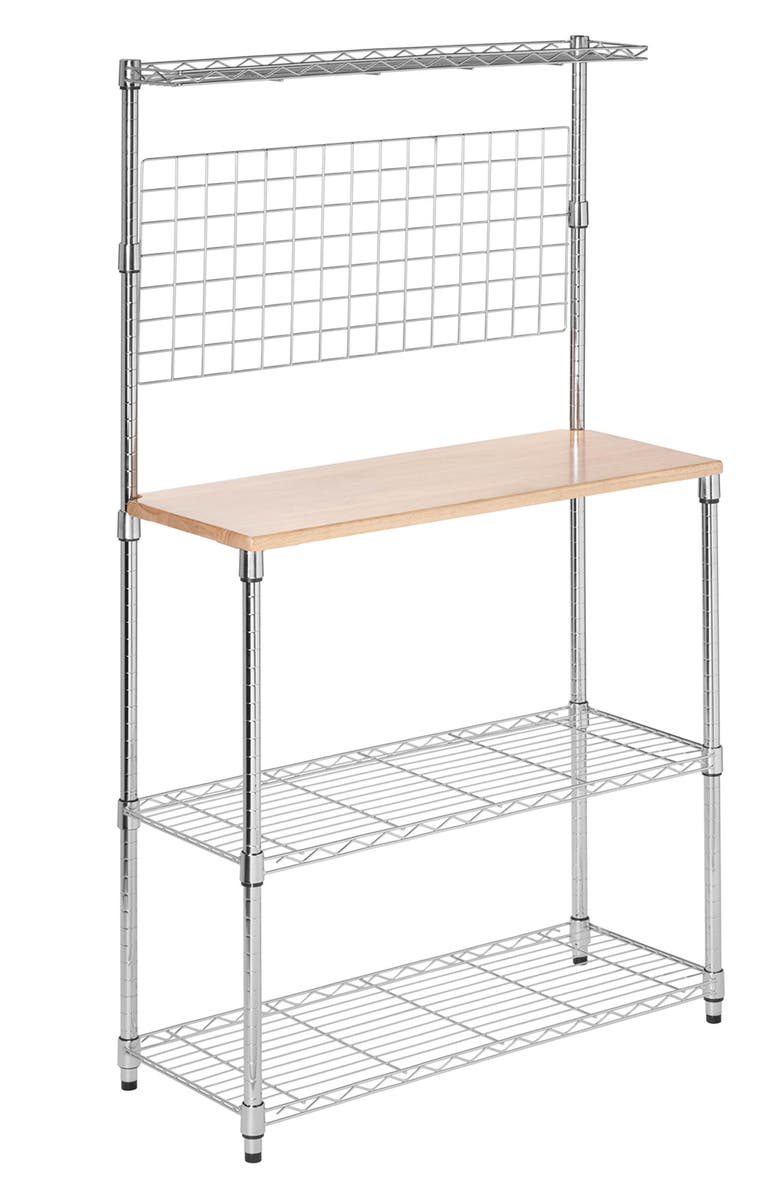 HONEY-CAN-DO Chrome Bakers Rack, Alternate, color, 