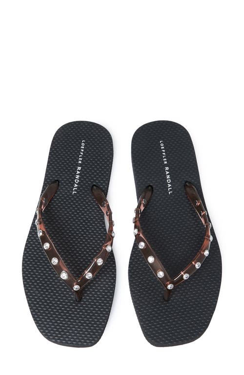 Loeffler Randall Taryn Jelly Flip Flop In Black