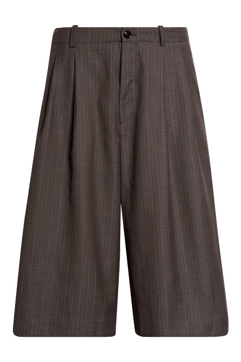 Split Wide Leg Pleated Shorts, Main, color, PHASE STRIPE MOTION