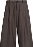 OUR LEGACY Split Wide Leg Pleated Shorts