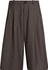OUR LEGACY Split Wide Leg Pleated Shorts