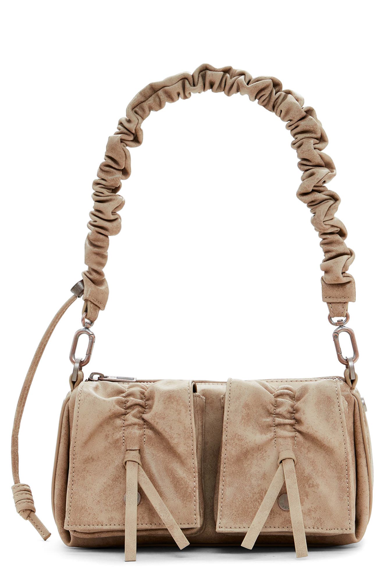 Desigual Faux Leather Shoulder Bag, Main, color, Light Beige