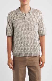 Cable Lace Stitch Pima Cotton Polo