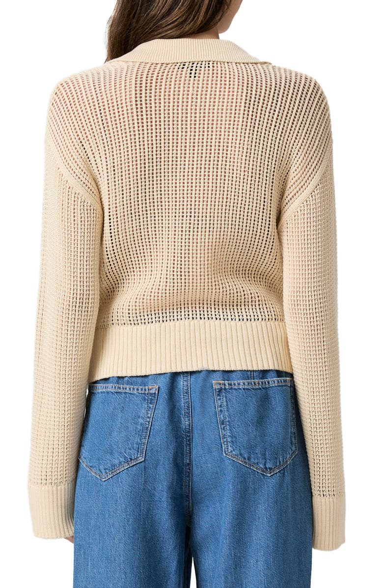 PAIGE Riva Open Stitch Sweater, Alternate, color, Neutral Ecru