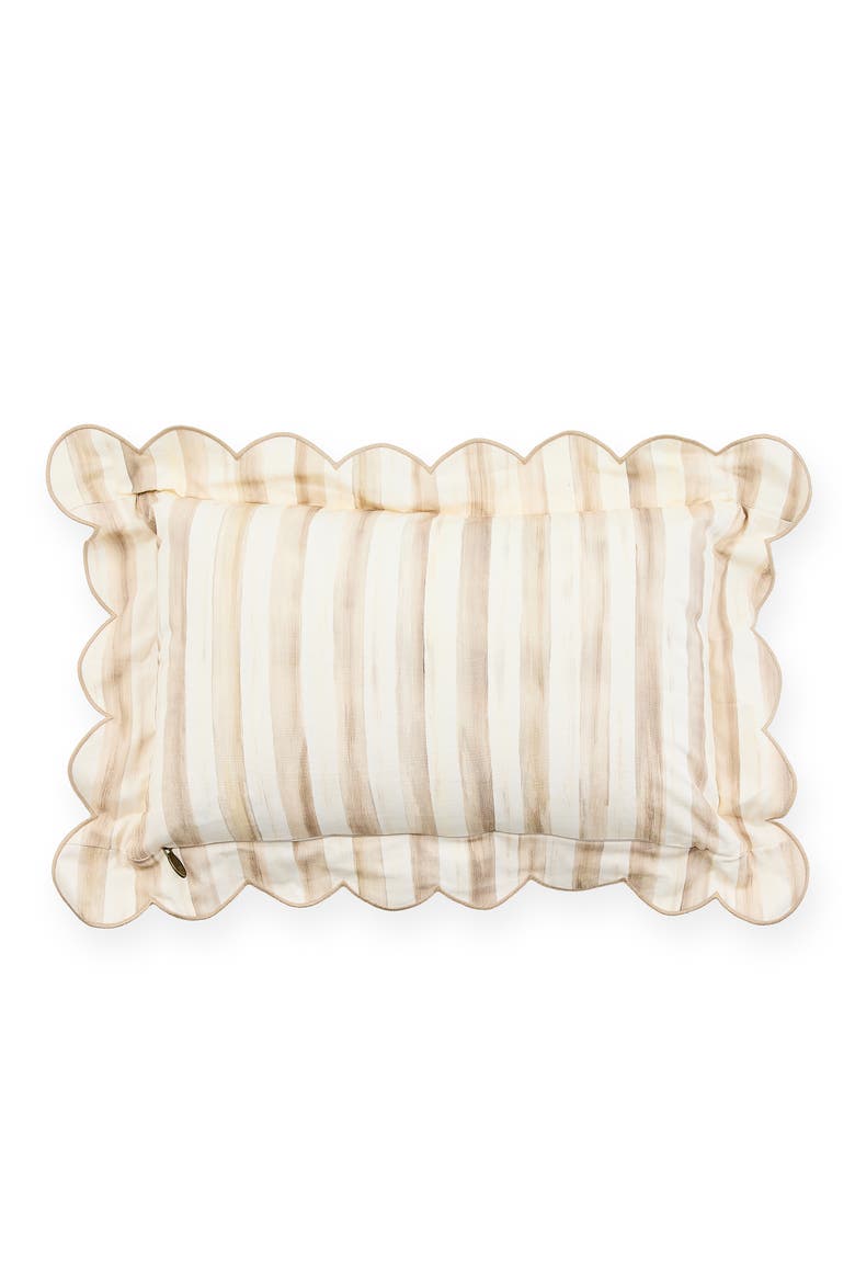 Check Reversible Scallop Lumbar Pillow, Alternate, color, MOCHA