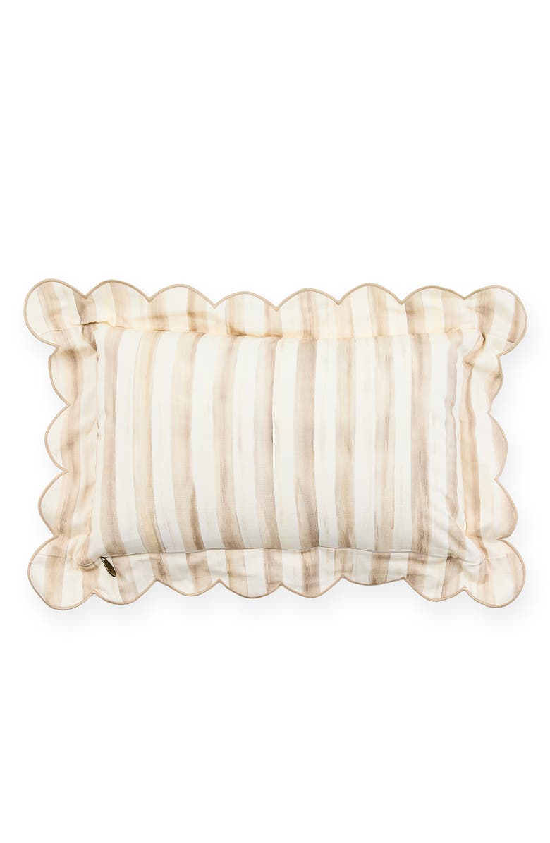 MACKENZIE CHILDS Check Reversible Scallop Lumbar Pillow, Alternate, color, Mocha