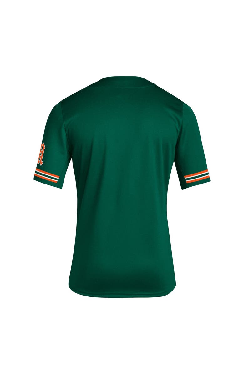 adidas Men's adidas Green Miami Hurricanes Reverse Retro Replica Baseball Jersey, Alternate, color, Green