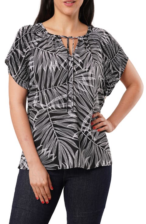Tie Front Short Sleeve Top