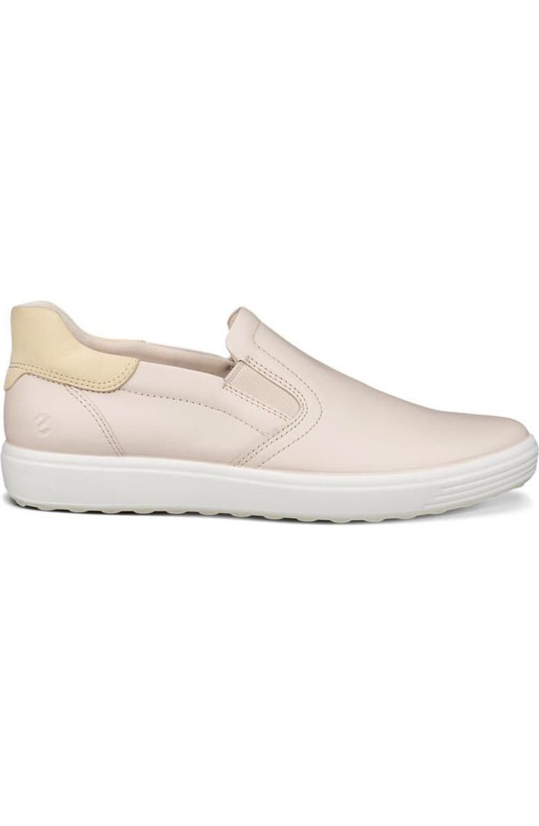 ECCO Soft 7 Slip-On Sneaker, Alternate, color, Limestone/ Straw