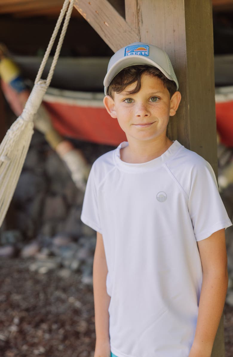 Feather 4 Arrow Kids' UPF 50+ Short Sleeve Rashguard, Alternate, color, White