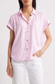 beachlunchlounge Darby Short Sleeve Button-Up Shirt