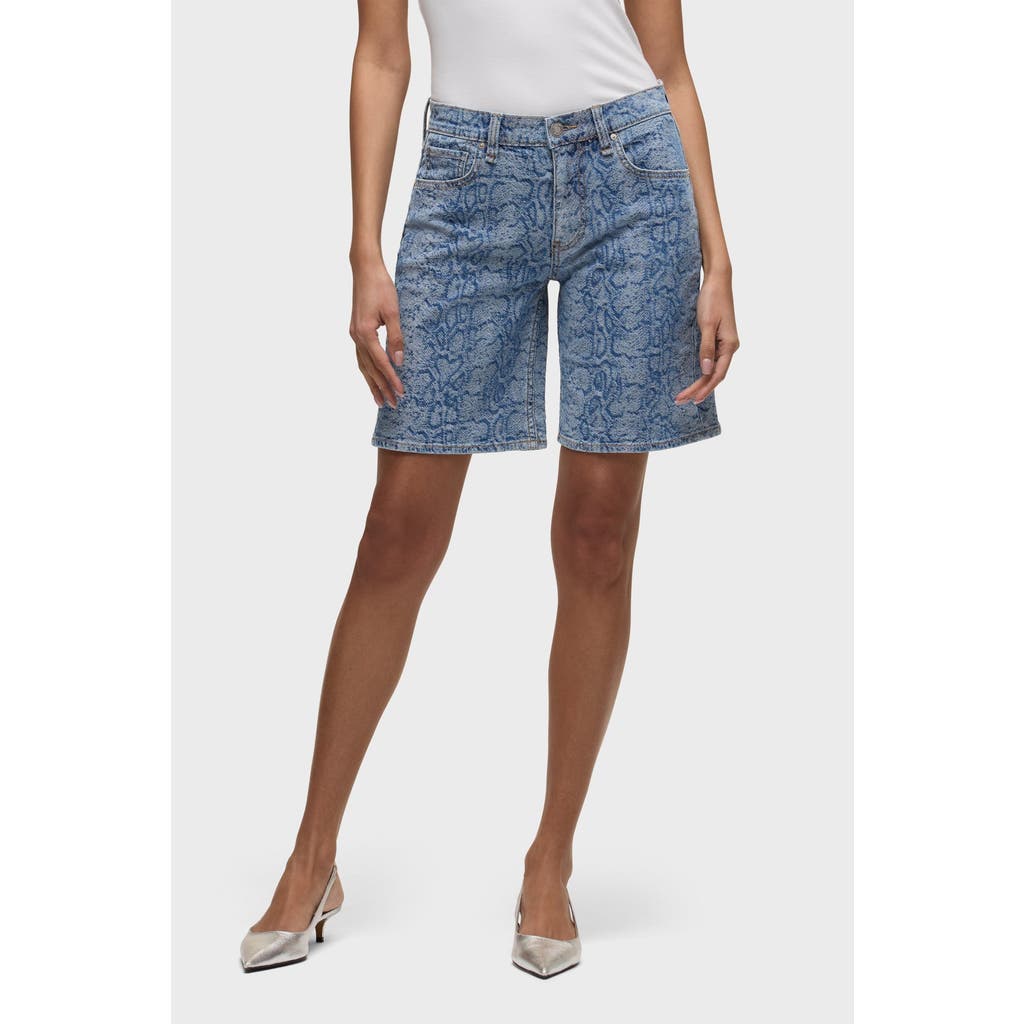 Hudson Jeans London Low Rise Long Short In Blue