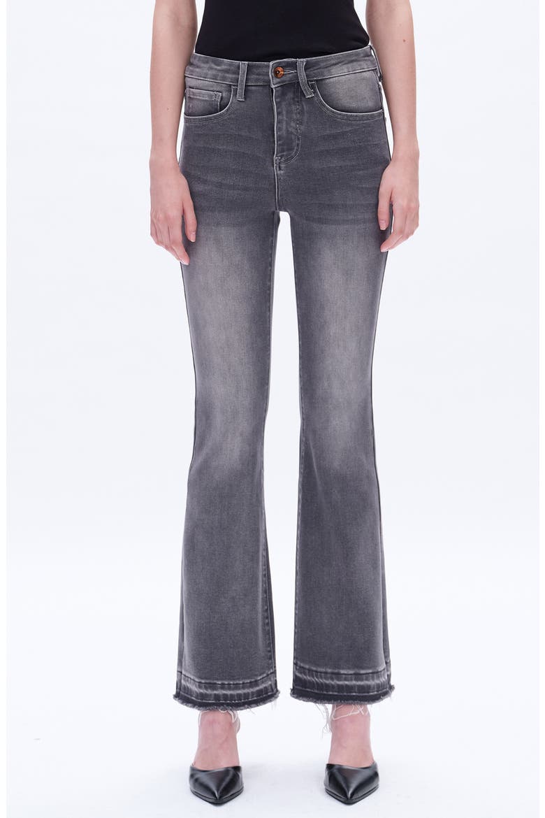 Release Hem Mid Rise Flare Jeans, Main, color, GRAY