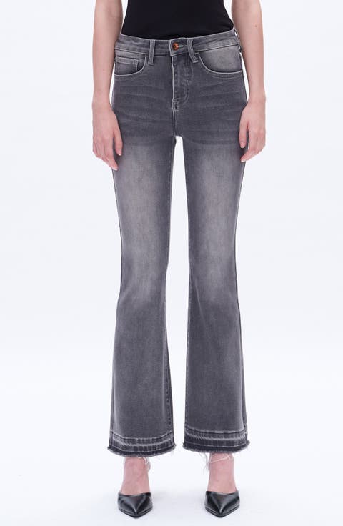 Release Hem Mid Rise Flare Jeans