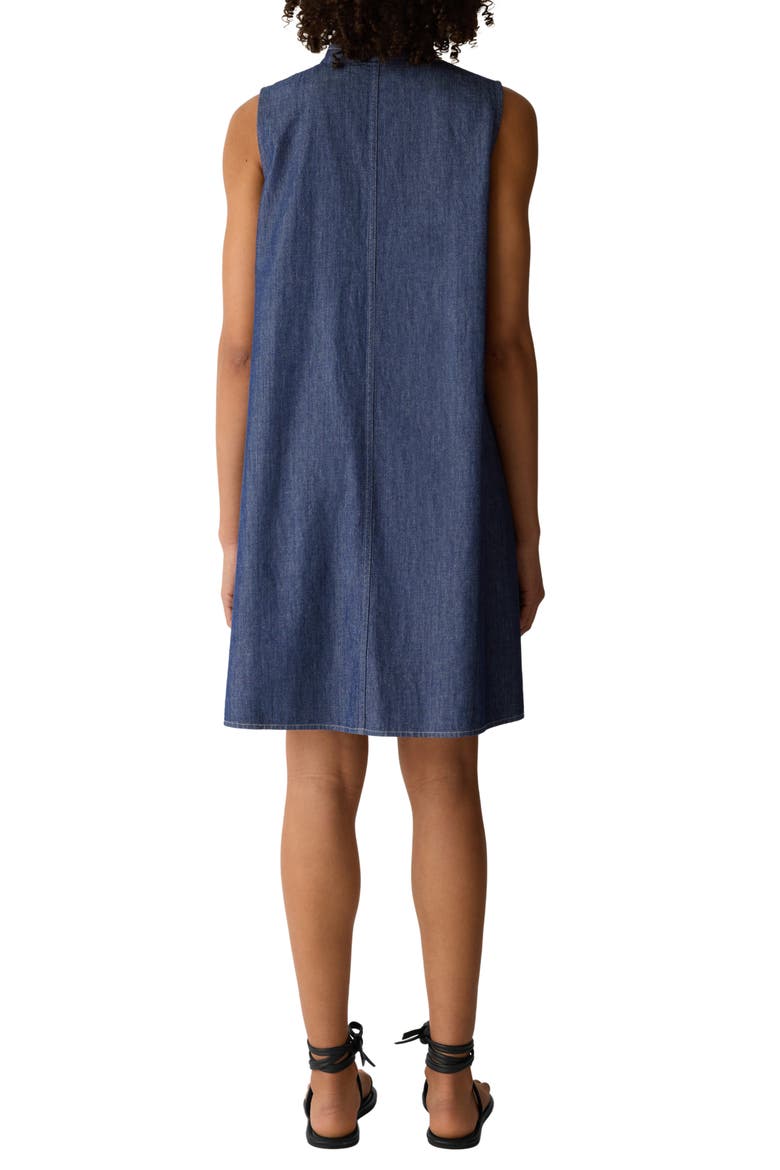 Sleeveless Denim Dress, Alternate, color, DARK INDIGO