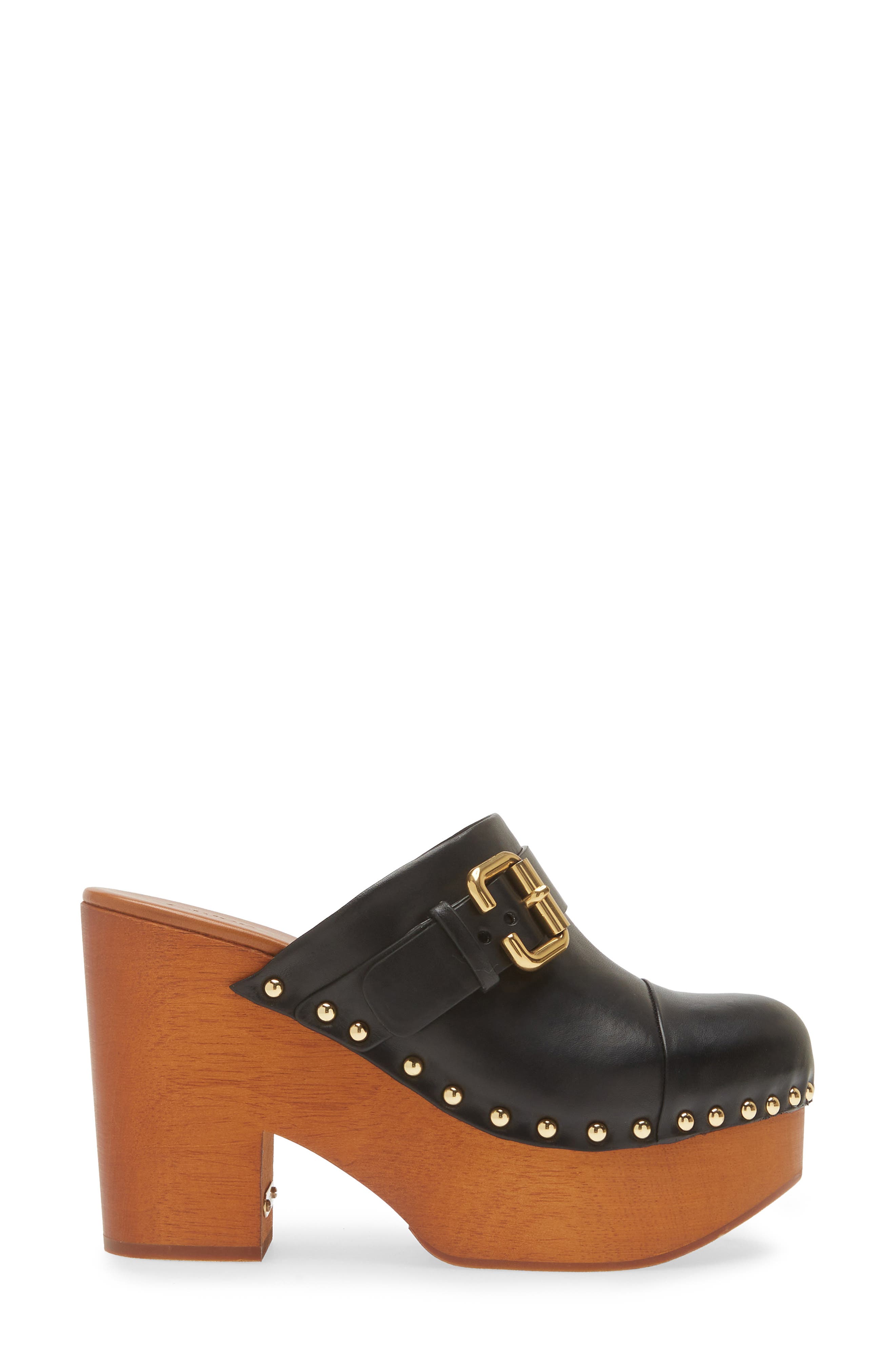 Chloé Jeanette Platform Clog, Alternate, color, 001 Black