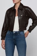 L'AGENCE Clotilde Leather Bomber Jacket