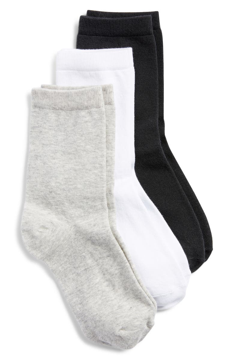 Nordstrom Best Assorted 3-Pack Cotton Blend Crew Socks, Main, color,